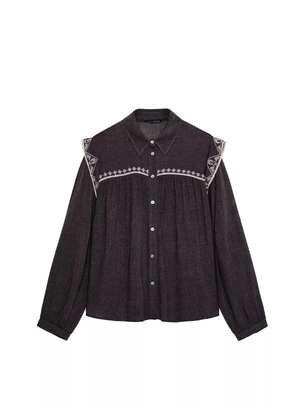 Zara Charcoal Grey Blouse